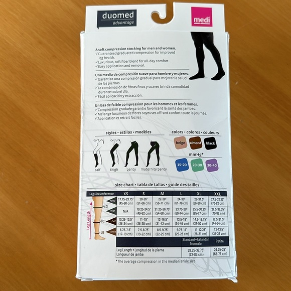 Medical compression stockings 30-40mg, size small, closed toe, black. - Picture 4 of 4